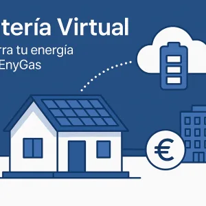 Portada: Batería virtual: guarda tu energía solar y paga menos luz con EnyGas | Guía EnyGas